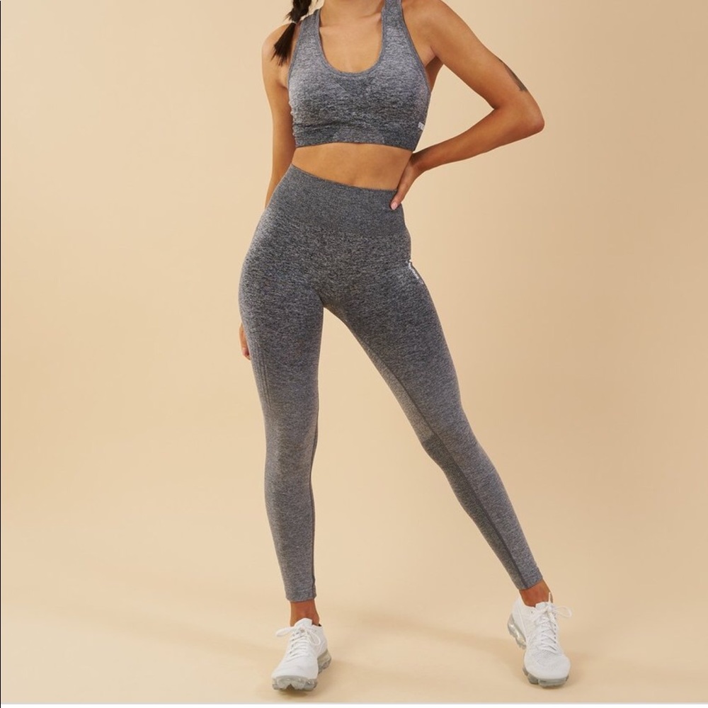 Gray & black ombré seamless gymshark leggings!